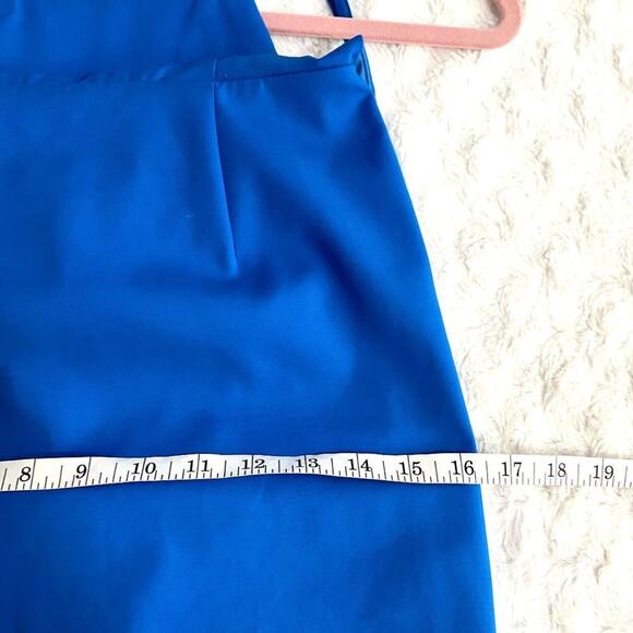Superdown Blue Backless Sleeveless High Neck Sheath Party Summer Mini Dress S - Picture 8 of 8